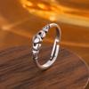 Retro Minimalist Open Heart Ring for Women