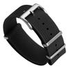 WatchGecko Ridge Military Nylon Watch Band Stylish and Durable Black 22mm - -