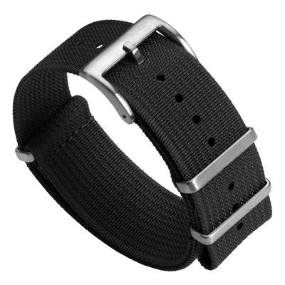 Ремешок для часов WatchGecko Ridge Military из нейлона Стильный и прочный Черный 22 мм - -
