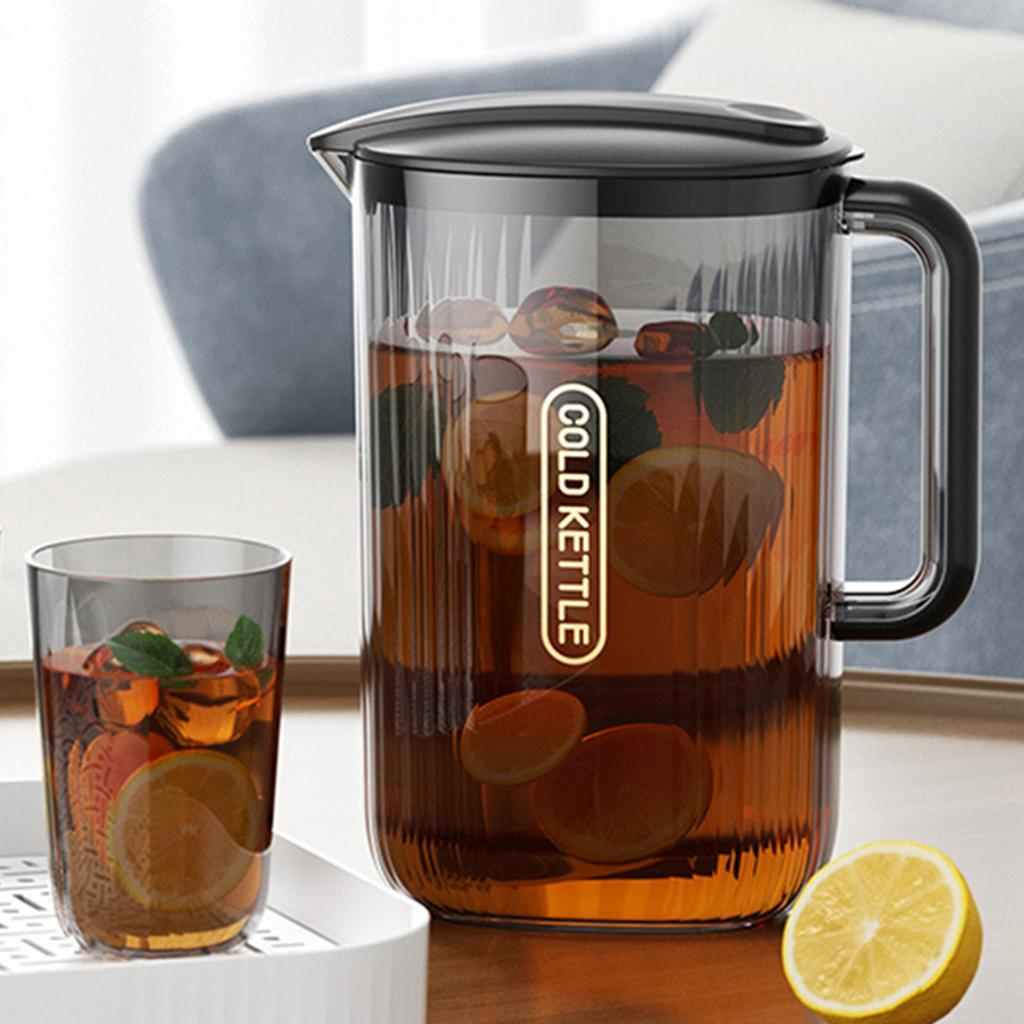 Water Pitcher Fridge Door Water Jug with Handle Beverage Serveware and Storage Container for Hot Liquids or Cold Drinks