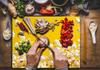 GLASS PLATE CUTTING BOARD 52x40 POPCORN