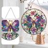 Butterfly Wall Art Decor Round Hanging Sign Decorative Pendant Window Acrylic 19.8CM Welcome Pl H4X9