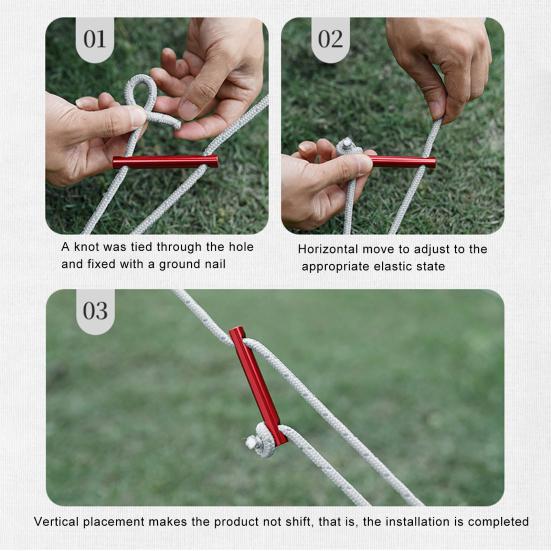 Aluminum Alloy Wind Rope Buckle 7MM 2 Hole Outdoor Camping Hiking Tent Canopy Shelter Guy Line Cord Adjuster Cord Tensioner Fastener