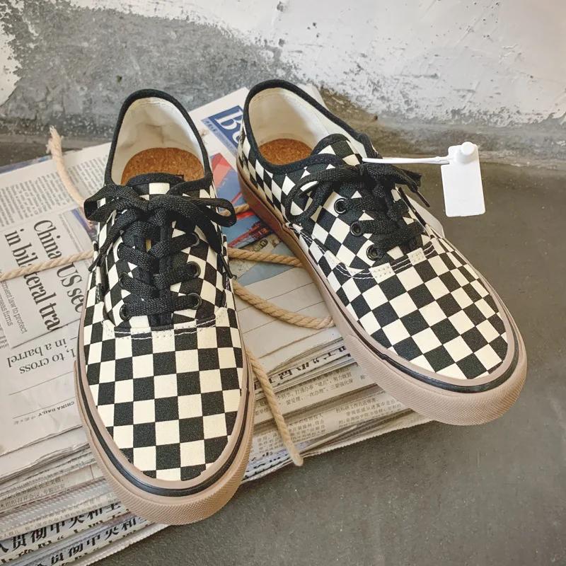 New Shoes for Men Canvas Casual Shoes Trend Print Flat Sport Vulcanized Shoes Youth Street Cool Lace-up Sneaker Unisex 35-44