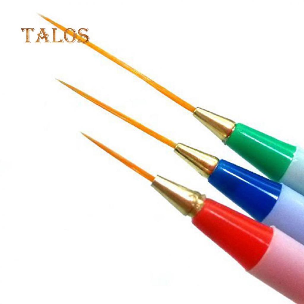 3 Pcs/Set Nail Art Fine Liner Design Detail Decor Painting Drawing DIY Pen Brush Nail Care
