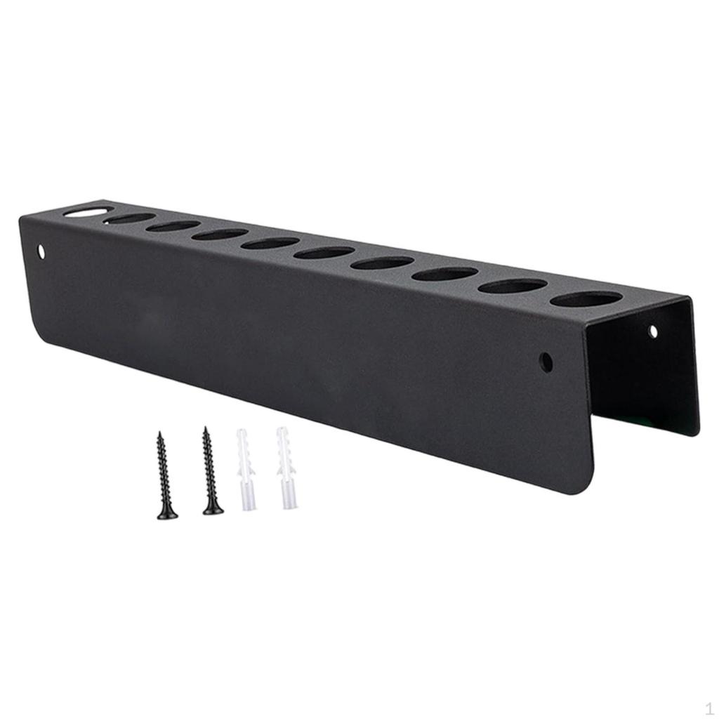 Wall Mount 10 Hole Detailing Brush Holder with Hardware for Auto Supplies Multifunctional Sturdy