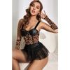 Женский комплект с подвязками Leopard Night Dress Erotic Night Fantasy