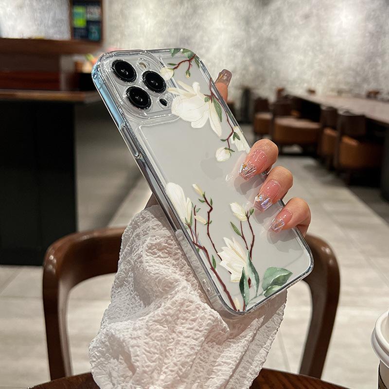High-End XS Max Magnolia Designer Phone Cases for Apple IPhone15 Pure Desire Wind 16pro TPU Material Animal Style Grip