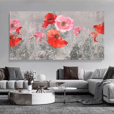 Абстрактная красочная цветочная картина маслом на холсте, постер и принты, цветочная картина, домашний декор, настенное искусство Cuadros для гостиной