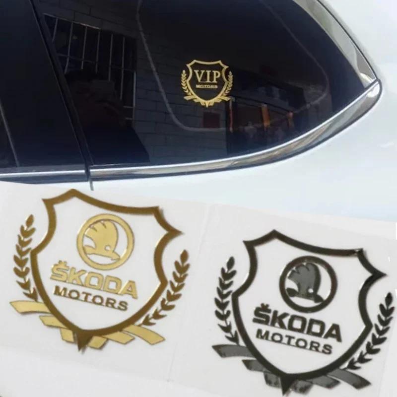 Пластиковая наклейка-значок на окно автомобиля LZIE8 для Skoda Octavia Fabia 1 2 A7 Tour RS Rapid Kodiaq Yeti Karoq Superb Заднее Внешнее Украшение
