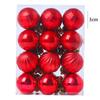 24pcs Crafts 3cm Christmas Ball Set Creative Waterproof Christmas Tree Pendant Delicate Painted Hanging Ornament Room