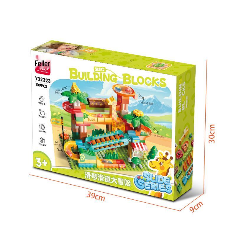 Feile Совместимый LEGO Duplo Большой Кубик Ксилофон Горка Шарик Детская Образовательная Игрушка