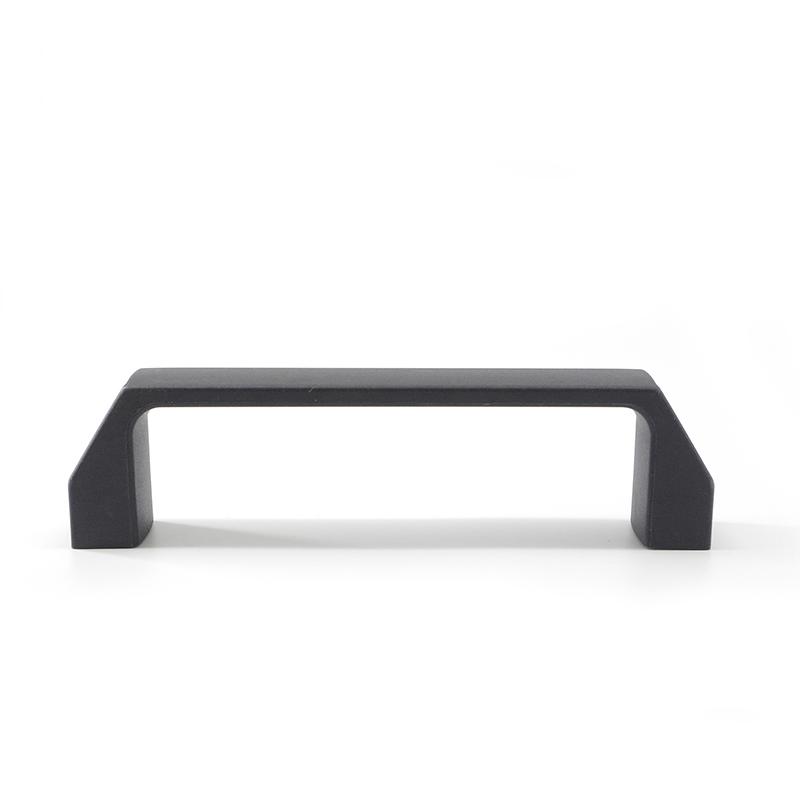 China Manufacturer Rohs 3011 180mm Plastic Door Handles for Aluminum Extrusion Profile 180 Black Furniture Plastic Cabinet Han