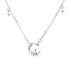 925 Sterling Silver Tassel Zircon Star Moon Cute Cat Charm Necklace Pendant For Women Wedding Girls Jewelry Accessories Dz933