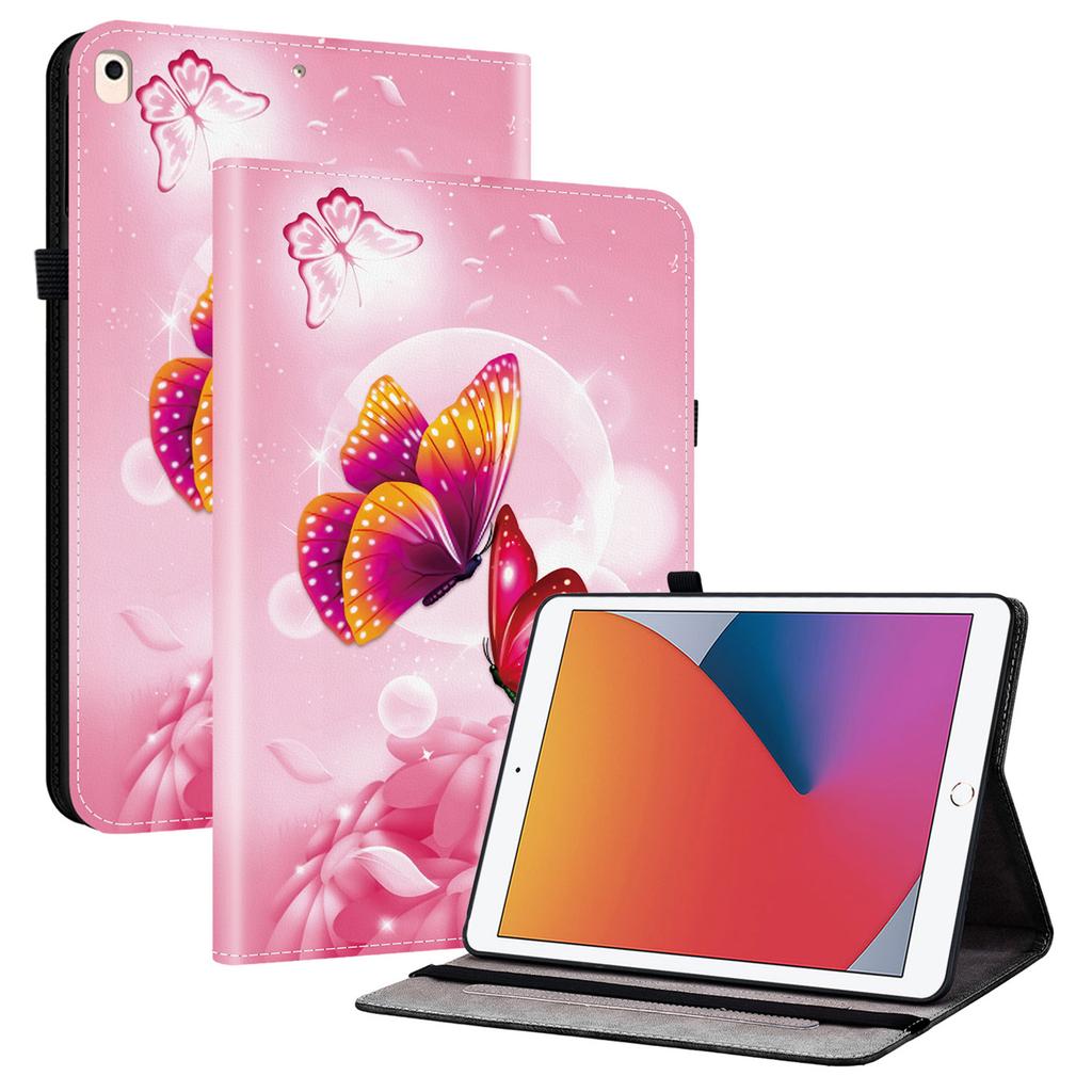 Кожаный чехол для iPad 10.2 (2021)/(2020)/(2019)/Air 10,5 дюйма (2019) Чехол-подставка с принтом и слотами для карт