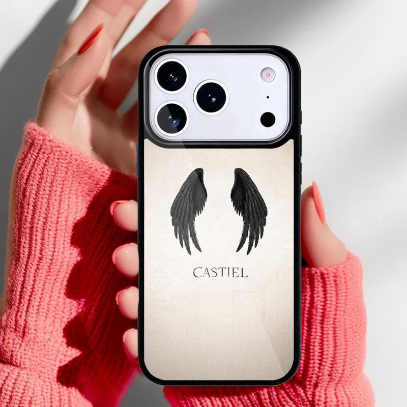 Angel Castiel Supernatural Phone Case for iPhone 17 16 15 14 13 Pro Max Back Cover for 12 11 Pro Coque