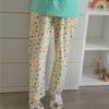 Ins Animal Cartoon Pant Женская пижама в Корейском стиле Kawaii Sweet Girl Летняя повседневная свободная домашняя одежда с принтом для девочек Chic