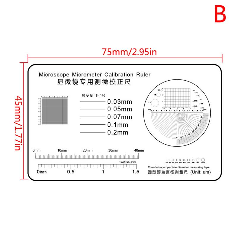 Мягкая линейка для микроскопа, микрометр, калибровочный слайд, инструмент для измерения ширины линии, диаметра частиц, высокоточный пленочный точечный калибр
