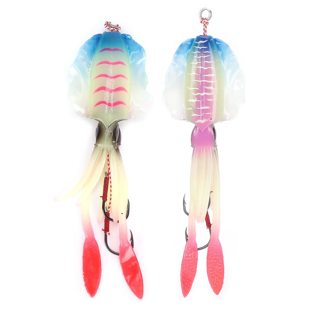 Рыбалка Кальмар Приманка Осьминог УФ Светящиеся Кальмар Джиги с Крючком Рыбалка Воблер Приманка Мягкая ПриманкаРозовый Синий