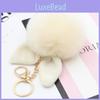 Элегантный Помпон Пушистый Женский Кроличьи Ушки Меховой Шарик Кольца для Ключей Брелок для Сумки Подвеска