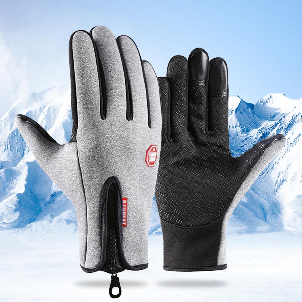 Ветрозащитные зимние плюшевые перчатки Теплые перчатки для сенсорного экрана Перчатки для езды на мотоцикле и велосипеде