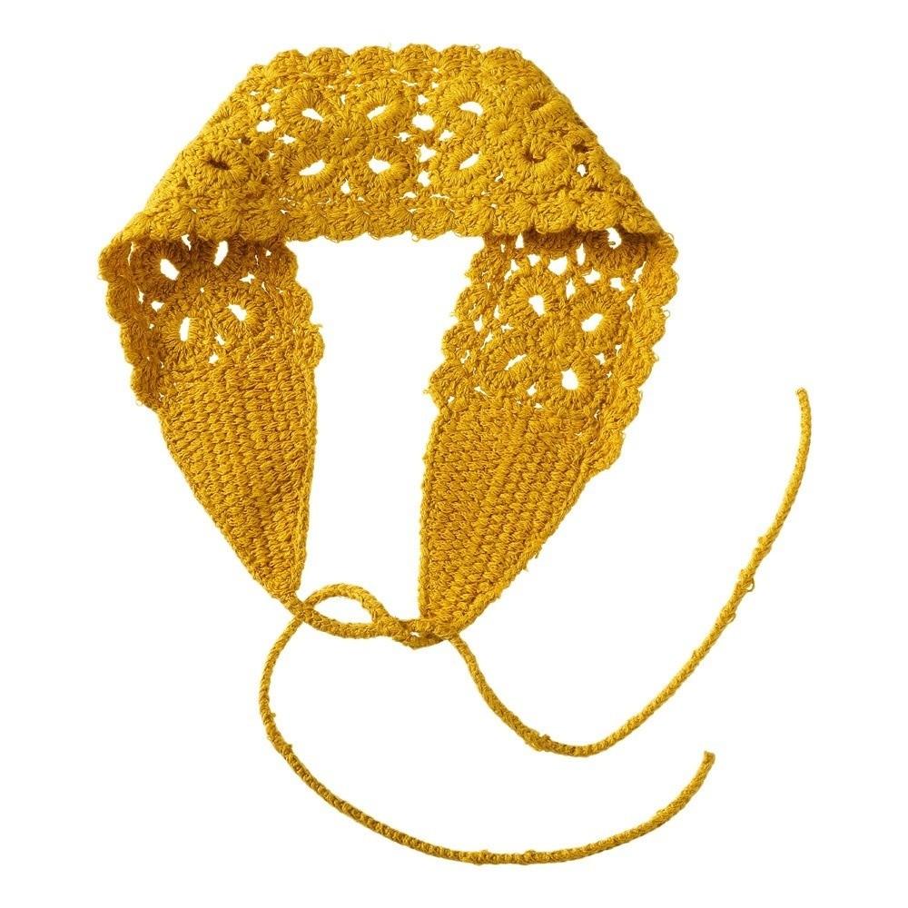 Handmade Headband Floral Head Kerchief Retro Knit Hair Band