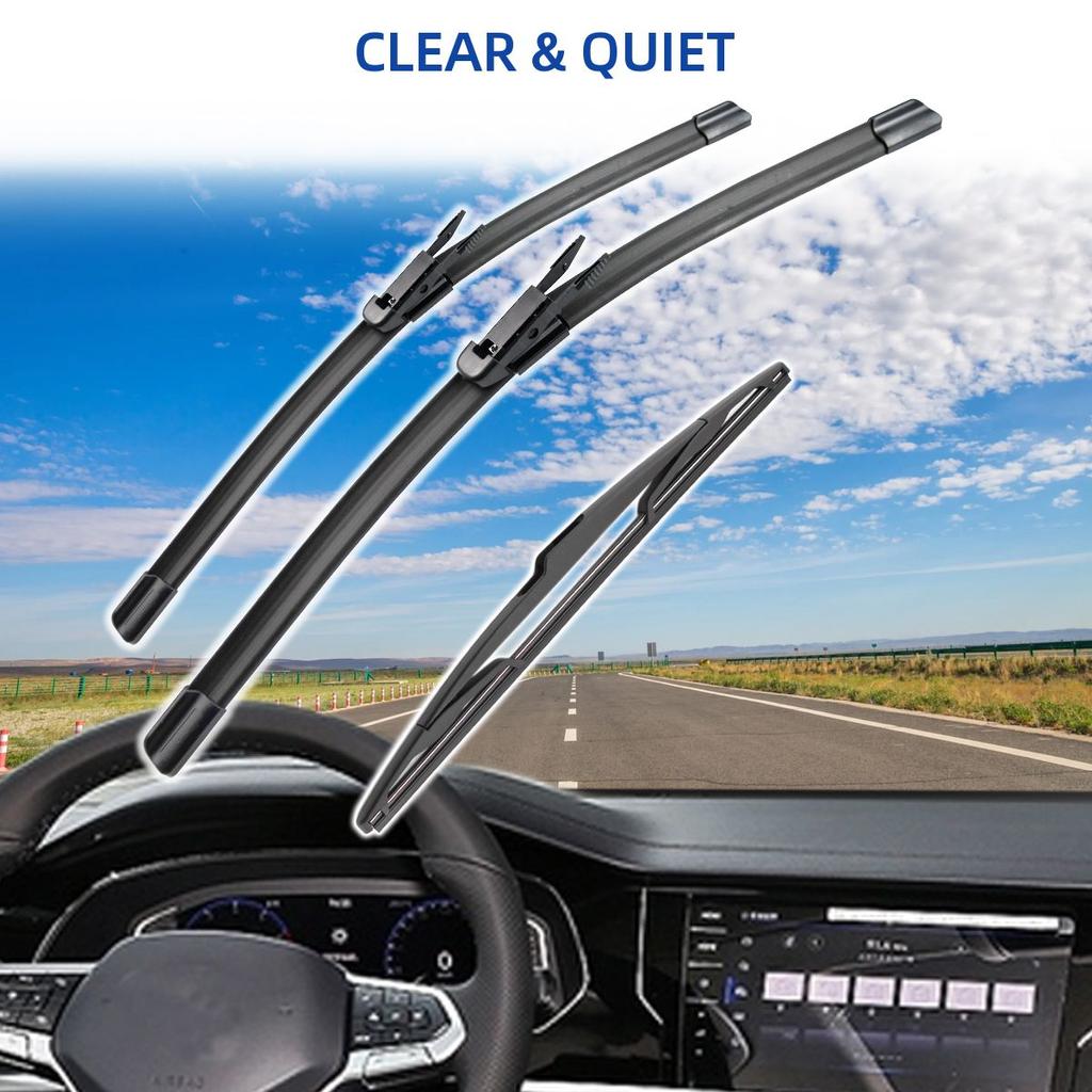 3PCS For Volvo XC90 MK1 2009-2014 24" 22" 14" Front Rear Wiper Blades Windshield Windscreen Window Cutter Accessories 2009 2010 2011 2012 2013 2014