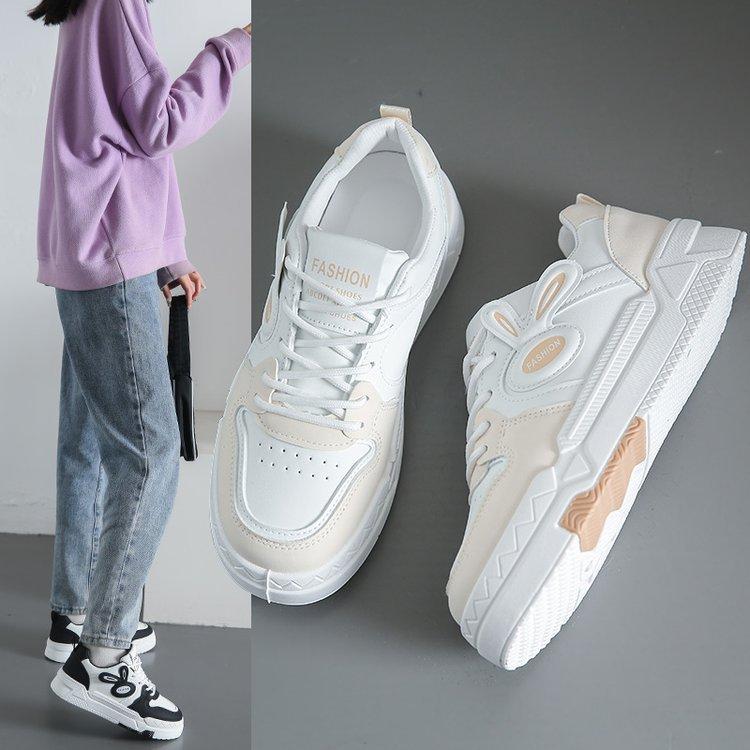 2024 Spring and Autumn Little White Shoes Women's Non-slip Sole Sports Light Comfortable Sports Shoes for Students