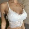 Sexy Lace Bralette Tube Tops Bandeau Summer Women Lace Bra Comfy Tanks Y Back Crop Top Girl Underwear Wire Free Padded Camisole