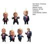 7 Pcs American President Christmas Ornament 2D Flat Acrylic Cartoon President Hanging Ornament Christmas Tree Decoration Backpack Hangings