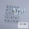 Watercolor Butterfly Nail Art Sticker Magic Stained Glass Light Butterfly Relief Three-dimensional Shell Light Butterfly Nail Applique Ornament
