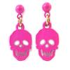 [M1865] - Pink White 'Skull' Designer Earrings