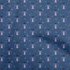 Cotton Flex Dark Blue Fabric Bird Ladybird  Sewing Craft Projects Fabric Prints By Yard 40 Inch