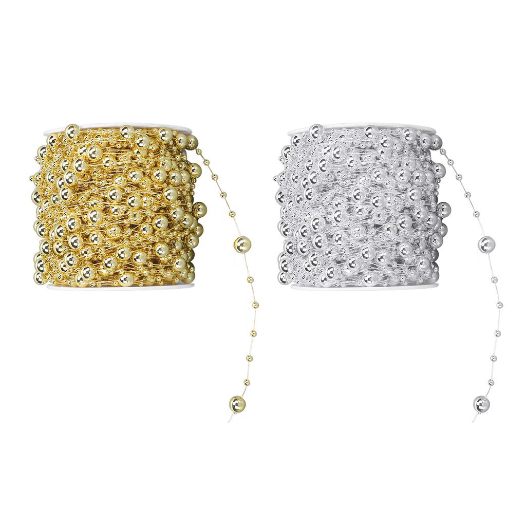 1 рулон жемчужных бусин, цепочка из искусственного жемчуга, отделочная нить для цветочного венка, свадебного букета, вечеринки