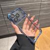 Роскошный прозрачный чехол с гальваническим покрытием для iPhone 11 12 13 14 15 16 Pro Max Plus, прозрачный бампер, противоударная защитная крышка