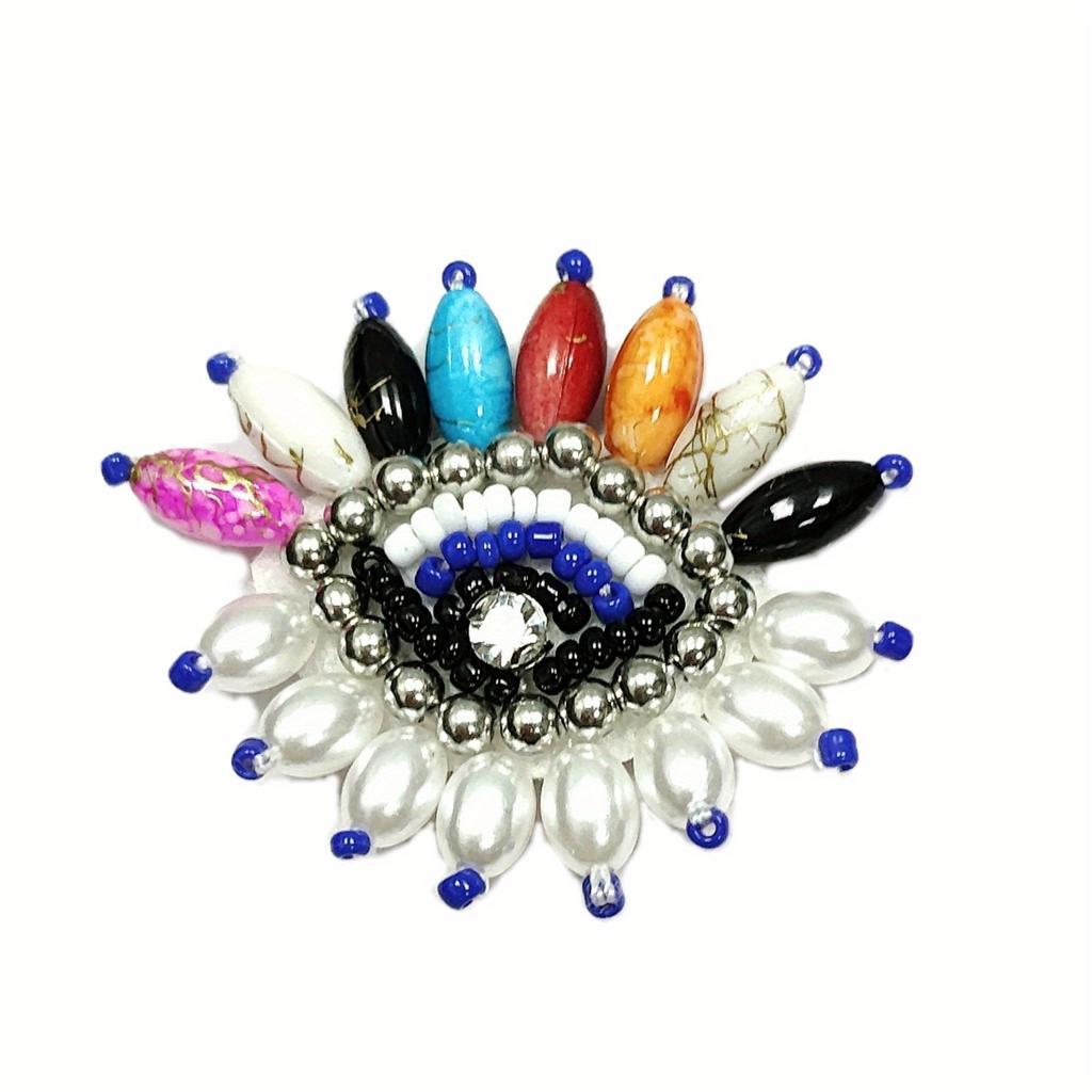 1 шт. Ручная работа, расшитый бисером глаз, тканевый значок «Глаз дьявола», аксессуары для украшения обуви из кожи, обувь и аксессуары, аксессуары для одежды