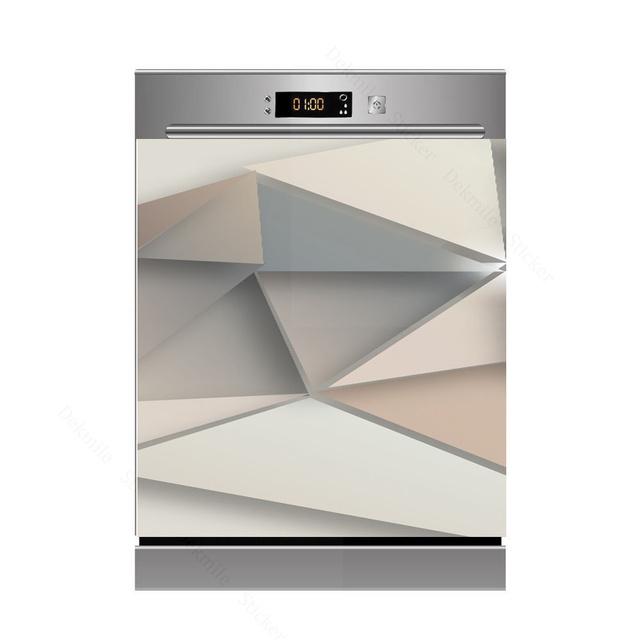 3D бамбуковая текущая вода, свеча, камень, посудомоечная машина, холодильник, морозильная наклейка, детская художественная крышка двери холодильника, обои, кухонный декор