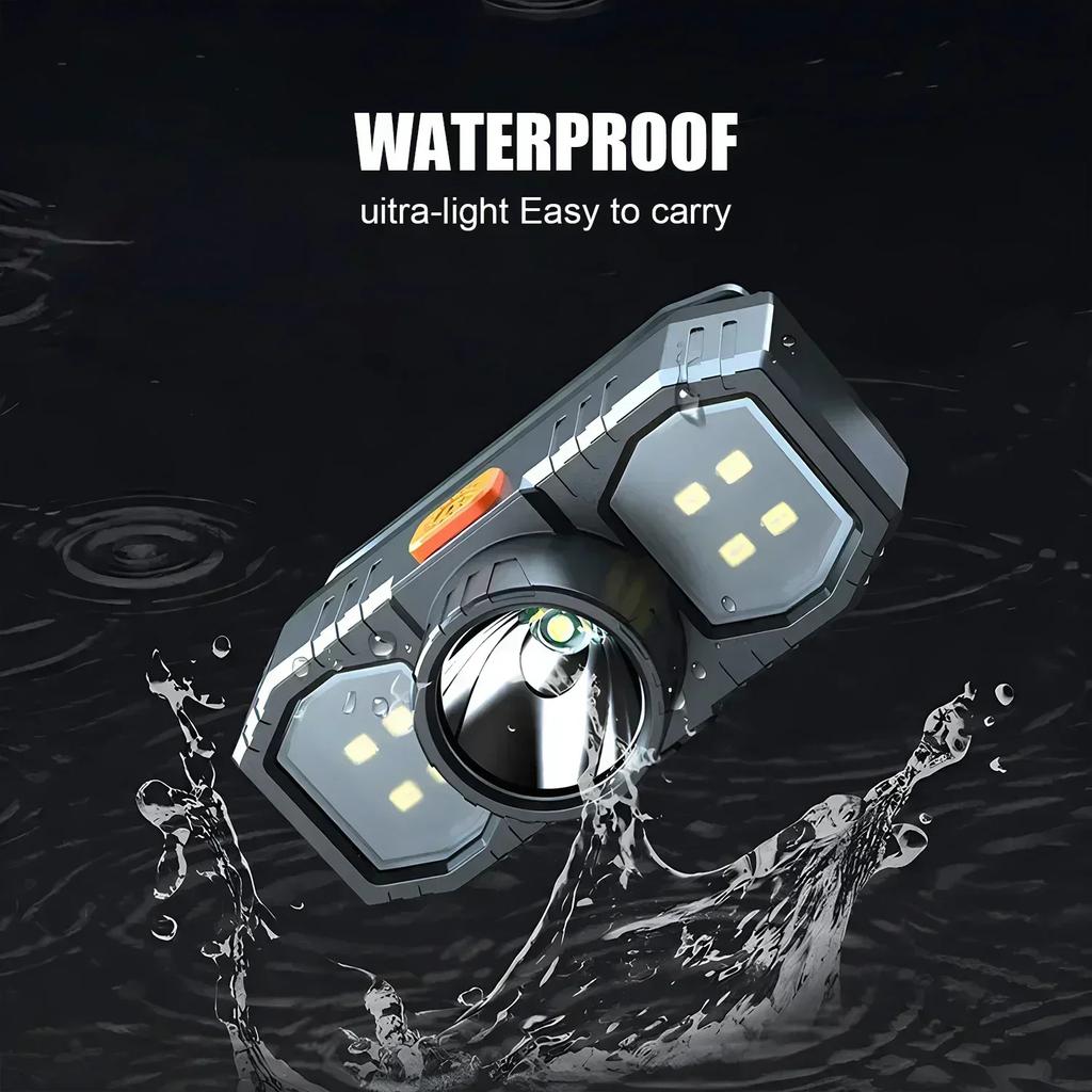 COB XPE LED Headlight Portable Flashlight Lantern Headlamp USB Rechargeable Outdoor Waterproof Headlight Built-in 18650 Battery