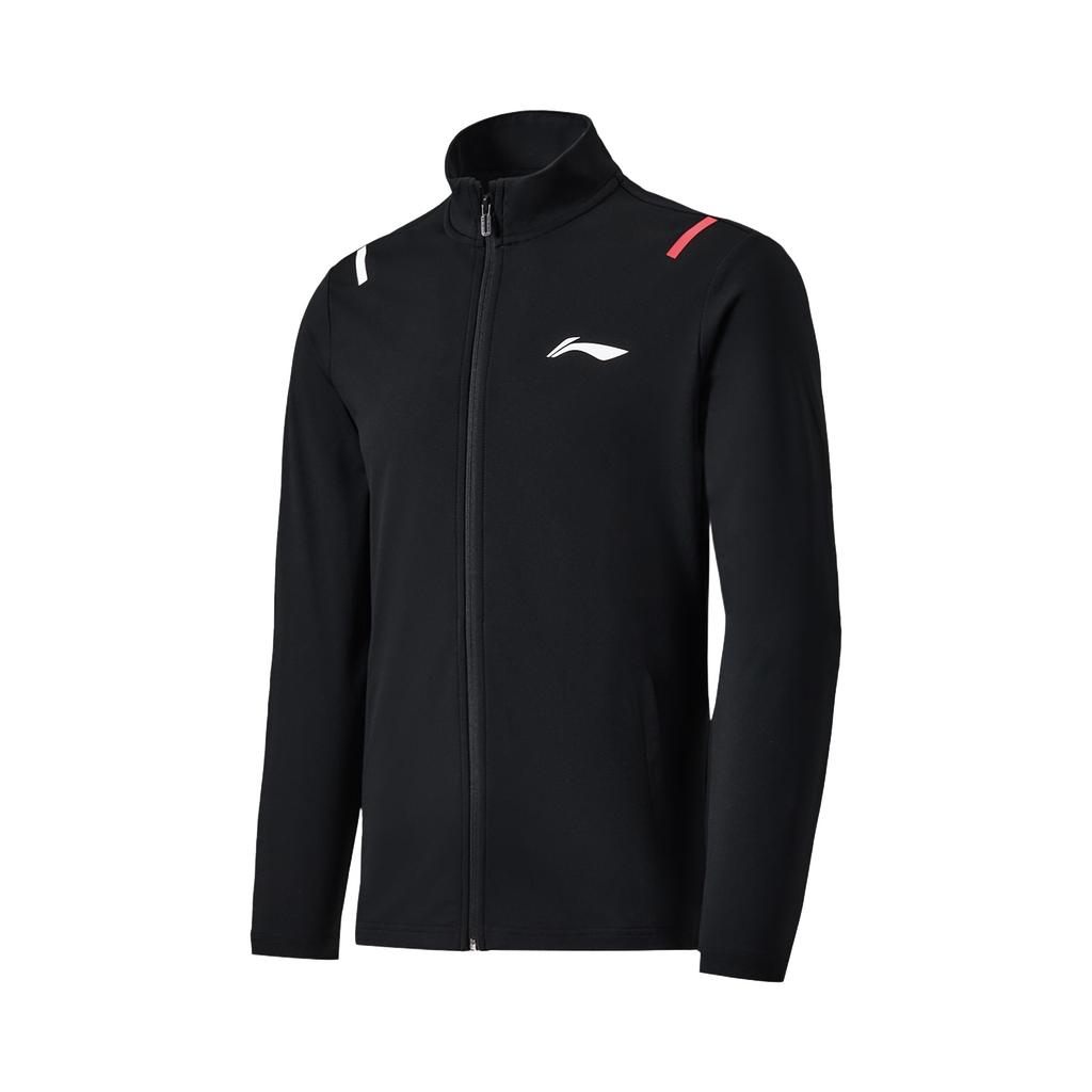 Мужская и женская толстовка-куртка с логотипом на воротнике серии Li Ning для бадминтона, унисекс, AWDW257-1