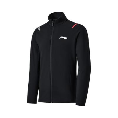 Мужская и женская толстовка-куртка с логотипом на воротнике серии Li Ning для бадминтона, унисекс, AWDW257-1