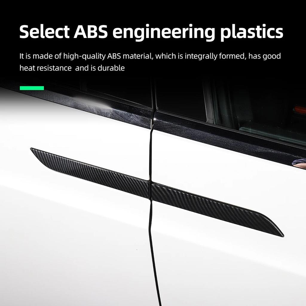 LUCKEASY для Tesla Model 3 YS 2016-2023, автомобильные аксессуары, нашивка на дверную ручку, ABS, декоративные наклейки на дверную ручку