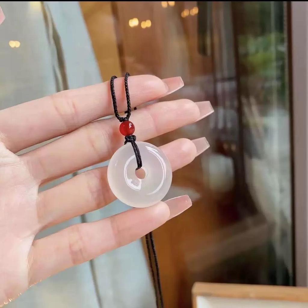 Модное плетеное нефритовое ожерелье с пряжкой безопасности для студентов и пар