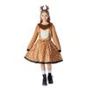 Kids Girls Animals Sika Deer Elk Christmas Reindeer Dress Halloween Role Play Dress Up Cosplay Costume