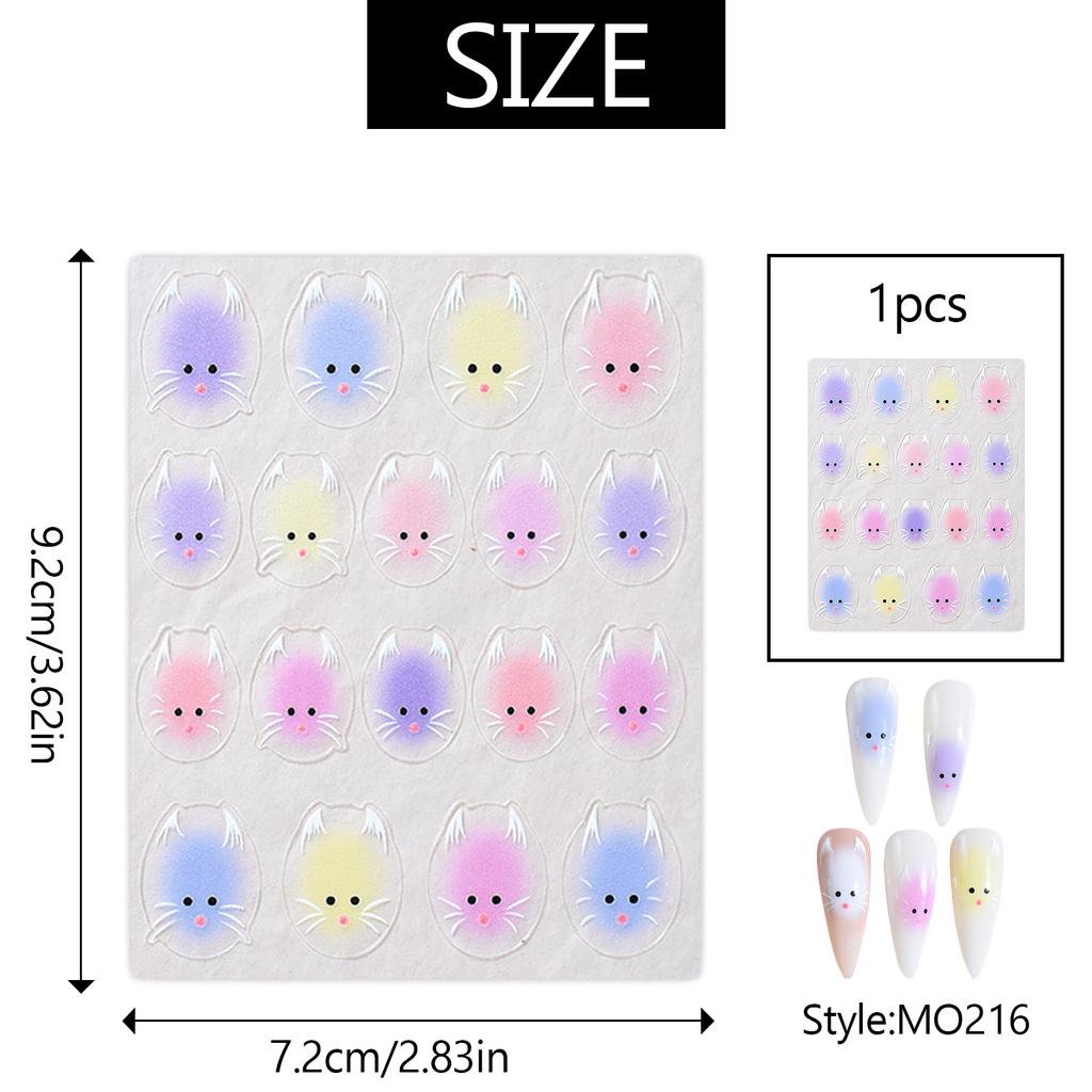 Наклейки для ногтей с кошками для дизайна ногтей 3D наклейки для ногтей с кошками для дизайна ногтей Наклейки для ногтей с кошками Поставка украшений для дизайна ногтей