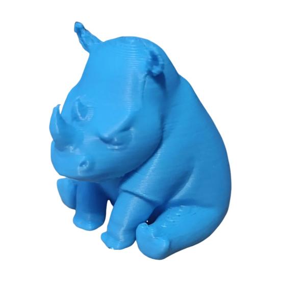 Украшение в виде сердитого маленького носорога, напечатанное на 3D-принтере, статуэтка носорога, настольная статуэтка носорога для украшения полки стола в домашнем офисе
