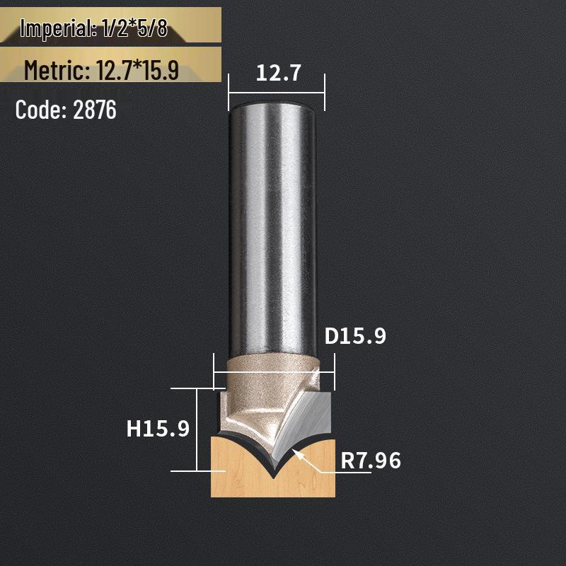 Профессиональный резьбовой нож с острым наконечником из вольфрамовой стали с хвостовиком 1/2" и фреза для обрезки с хвостовиком 1/4" для деревообработки