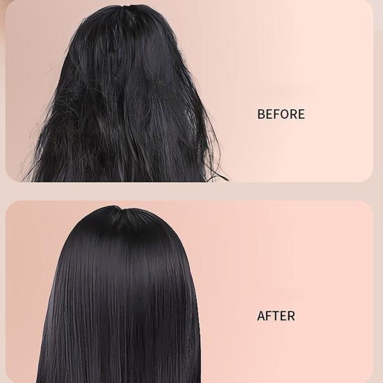 Беспроводной выпрямитель для волос Щетка 3 температурных режима Регулируемый светодиодный дисплей Быстрый нагрев Портативная дорожная электрическая горячая щетка Укладка вьющихся волос