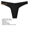 Men Thong Low-rise Elastic Waistband U-Convex Briefs Solid Color Thin Seamless Sport Style Panties Daily Wear