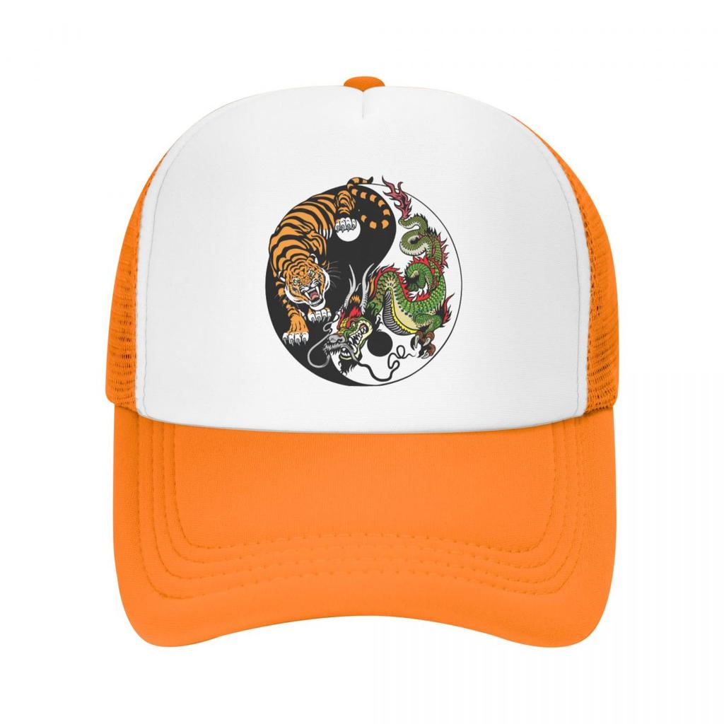 Бейсбольная кепка с символом панк-дракона и тигра, WoUnisex, унисекс, дышащая шляпа дальнобойщика, спортивные шляпы Snapback, летние кепки