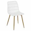 Klaus PLASTIC CHAIR White METAL LEGS In Veneer